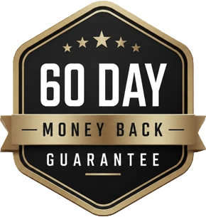 60-day money-back guarantee badge